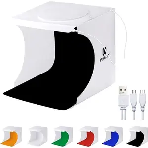 Portable 20cm Super Bright Mini Photo Studio Light Box Shooting Tent with 6 Colors Photography Backdrops Waterproof Background Screen Carrying Bag