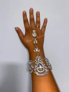 Kiki Crystal Barefoot Sandals Bridal Wedding Anklets (pair)