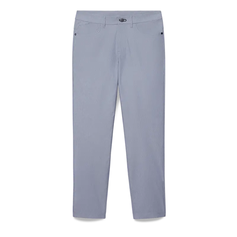 NOBULL Men's Dealmaker 5-Pocket Pant in Heather Chambray Belt Fabric