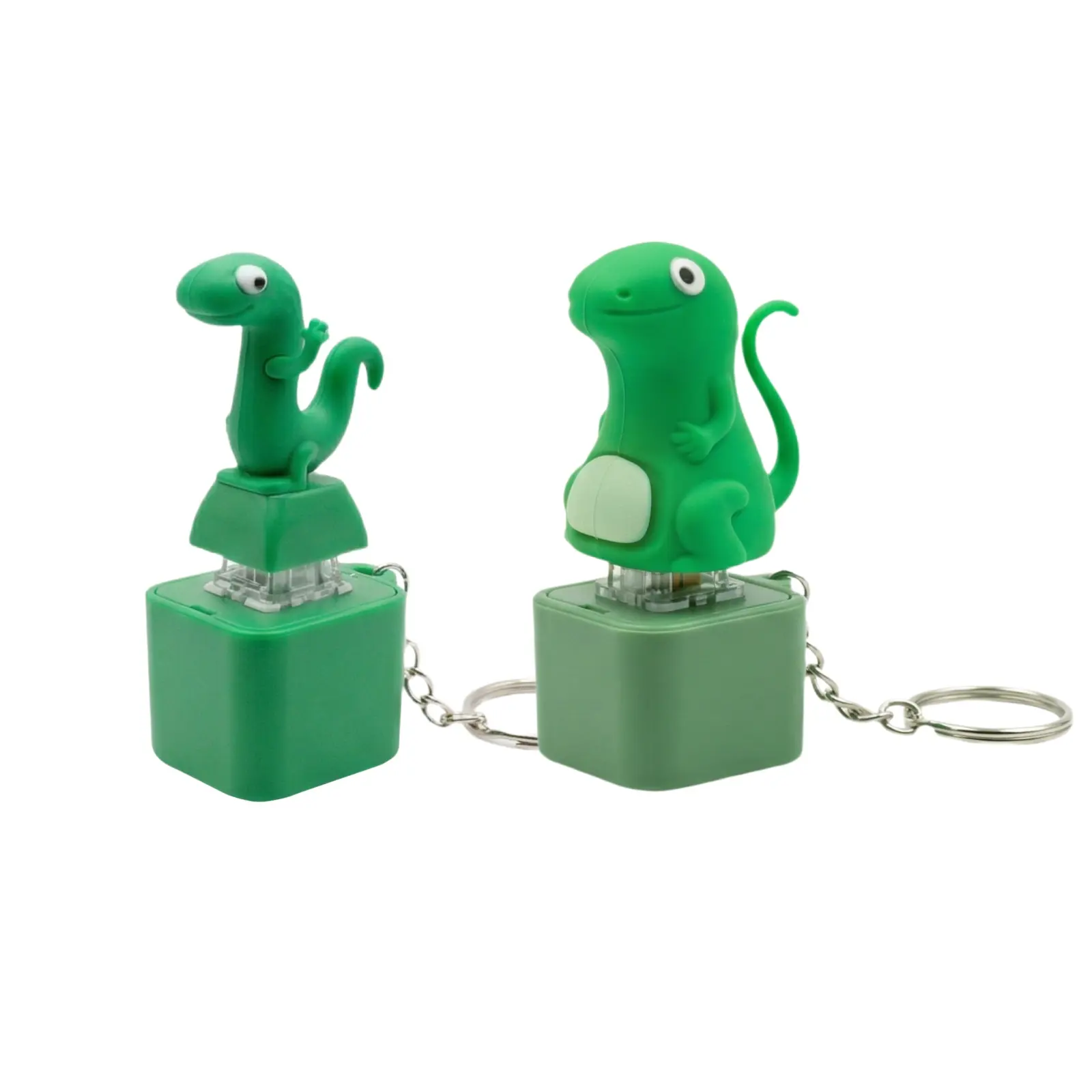 Lizard Button Keychain, Rechargeable Fidget Toy with Sound & Colorful LED Lights, Kawaii Lightweight Backpack Charm, Oddly Satisfying Stress Relief Funny Gift