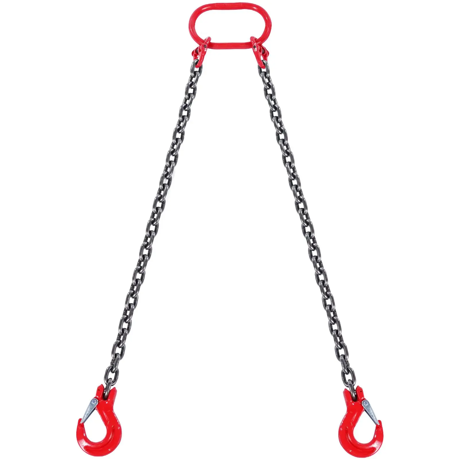 VEVOR Chain Sling, 5/16 inch x 5 ft Lifting Chains with Hooks, G80 Engine Chain Hoist Lifts, 6600 lbs/3 Ton Capacity Lifting Sling Chains for Engine Hoist, Engine Lift Chain with 2 Leg Grab Hooks