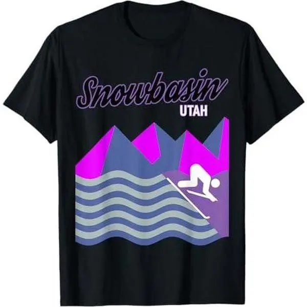 Snowbasin Sun Valley Utah USA Ski Resort Snowboarding Winter T-Shirt