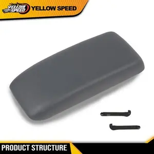 Center Console Lid &Latch Gray Fit For 1995-2000 Toyota Tacoma 1996-1998 4Runner