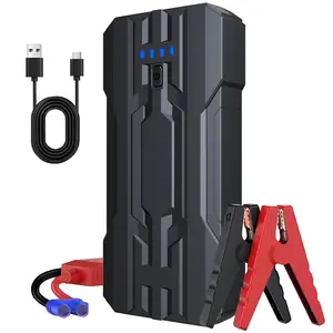 8000mah Portable Multi-Function Vehicle Car Emergency Starter, 600a Peak Battery Jump Starter, Essential 12V Car Battery Charger for Roadside Assistance, Car Essentials