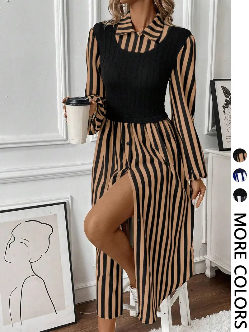 dress white and black striped yes to the dress - TikTok Shop