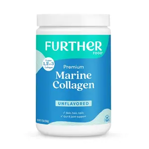 Further Food Wild-Caught Marine Collagen Powder 12g - Unflavored, Skin & Nail Support, Dietary Supplement for Skin, Hair, and Beauty