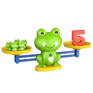 20pcs Frog Math Balance Toy, Early Learning Addition Subtraction, math teaching aid, Parent-Child Interaction, Suitable for Ages 3+, Includes Frog Accessories Pack