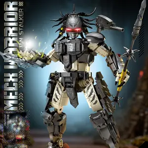 1082pcs Alien Movie Theme Set, Iron Soldier Model Kit Assembly, Large Mecha Robot Armor, Jointed Action Figures, Sci-Fi Collectible Toy Gift