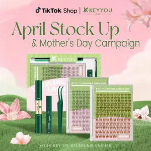 KEYYOU Venus Naiad DIY Lashes Clusters Invisible Band Natural Soft Waterproof Lash Extension Easy to Apply at Home Cosmetic Makeup Volume False Eyelashes Tiktok April Stock Up & Mother's Day Campaign
