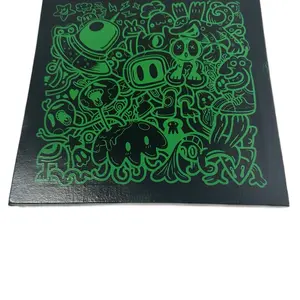 Alien Design 10x10 Canvas Painting - Neon Green, Original Artwork