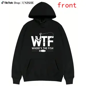 Men’s Casual Fishing Hoodie with Durable Print – Soft, Comfortable, Machine Washable