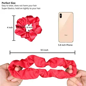 Elegant Satin Scrunchie 1 PC Elastic for Women Gentle on Hair Hair Accessories 4 Inch Diameter 9.5 Inch Length Perfect Size Easy to Wear