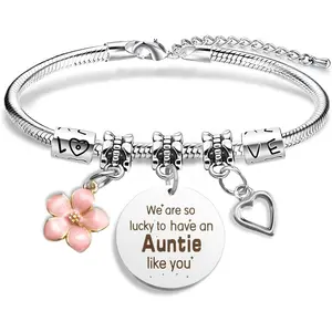 Auntie Gift Ideas,Mothers Day Gifts for Aunt Mothers Day Gifts for Aunts Birthday from Niece Nephew Valentines Mother'sDay Gift for Aunt Christmas Presents for Aunty Retirement Bracelet