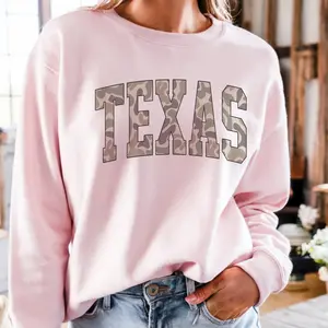 Pink Camo State Name Sweatshirt State College Varsity Name Pullover Varsity Camouflage State Sweatshirts Varsity Collage Tees Texas, Arkansas, North Carolina, Oklahoma, Alabama, Montana, Idaho, Kansas, Indiana, Mississippi, Georgia, New York, Florida,