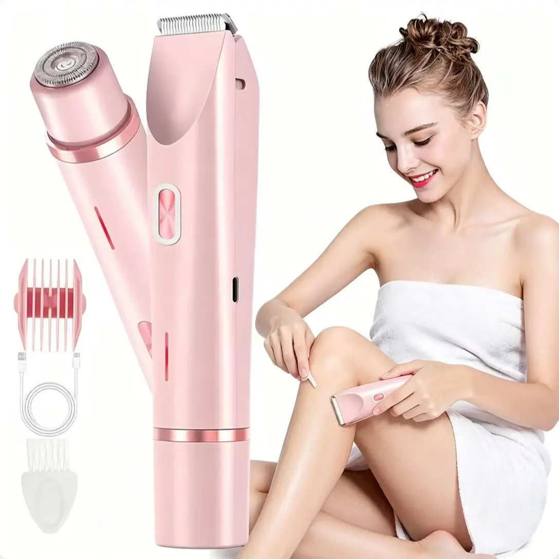 Women's Dual Electric Body Trimmer, Body Hair Trimming, Rechargeable Design, Ideal for Brows, Arm Hair, Leg Hair, Armpit Hair Care, Perfect Gift, Cordless Rechargeable Trimmer, Rechargeable Cordless Trimmers