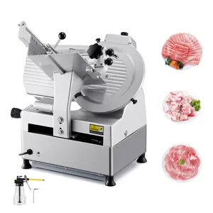 VEVOR Automatic Meat Slicer, 180W + 370W Deli Slicer with a 12 inch Premium 65Mn Blade, 0-0.3 inch Adjustable Thickness, Electric Food Slicer Machine for Meat, Vegetables, Hard Bread, and Cheese