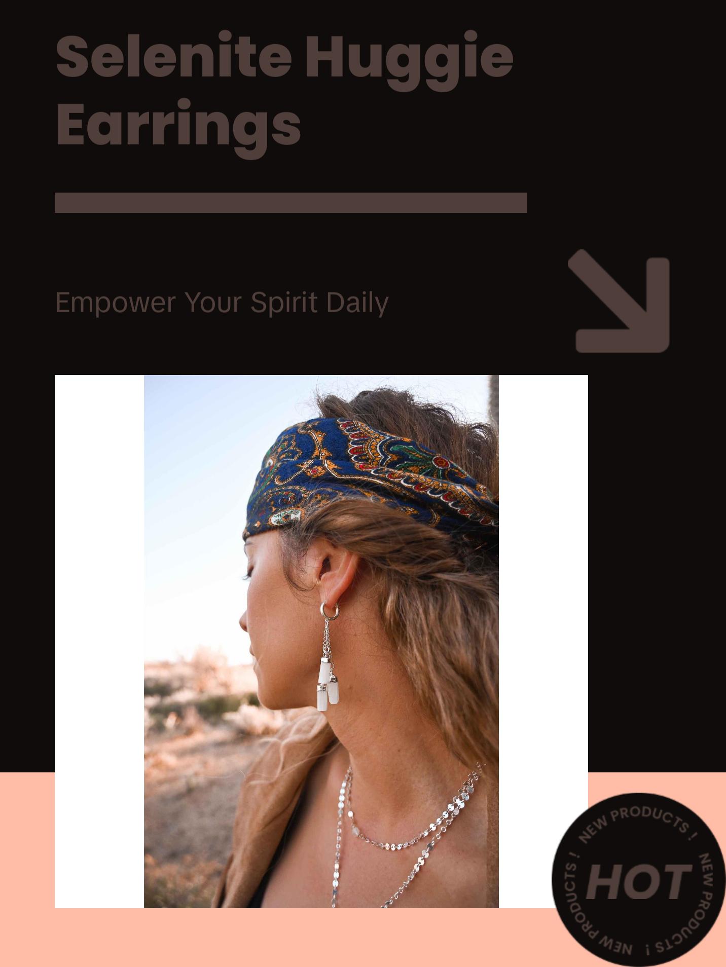Spiritual Gangster Selenite Earrings