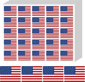 American Flag Stickers - 500Pcs 1 * 3/4Inch USA Patriotic Seals Labels Stickers Self-Adhesive 4th of July Sticker Memorial Day Sticker for Independence Day Kids Reward Envelope Seal Card