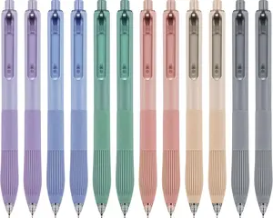 Gel Pens Black Ink Pens for Office 0.5mm Fine Point Pens Smooth Writing Retractable Work Pen (12-count)