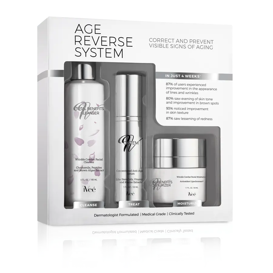 Iveé Cosmetic Age Reverse System Anti-Aging Kit Cleanser C-Stem Moisturizer