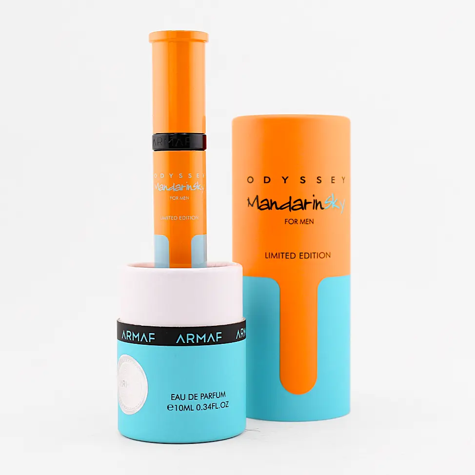 Armaf Odyssey Mandarin Sky EDP Spray, 10ml Travel Pack Purse Mini Toiletries, Citrus Woody Musk Citrus Floral Unisex Fragrance, Lasts All-Day for Daytime Wear