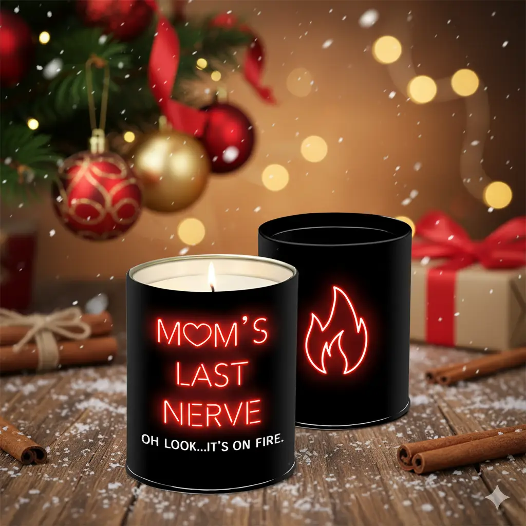 Mom’s Last Nerve Candle – Unique Birthday Gift for Mom, Funny Christmas Gift, Xmas Gift for Mom, Stepmom, Mother-in-Law, Aunt | 10oz Jar, Lavender Van