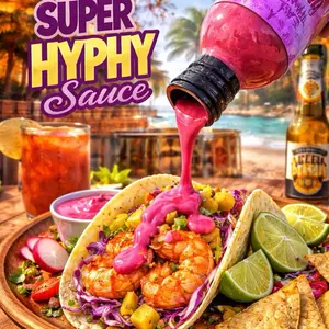 Dummy Hot Super Hyphy Sauce 12 Fl Oz Glass Bottle Ambient Temperature Storage Condiment with Dragon Fruit Lemon Juice & Onion Powder Dip Flavor
