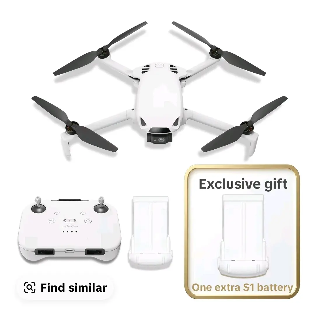 Skyrover S1 Mini Drone with Camera 4K/60fps Video, 3-Axis Gimbal Stabilization, 39,000ft Video Transmission, 120-Min Flight Time, Under 249g, Auto Track and Return to Home S1-3