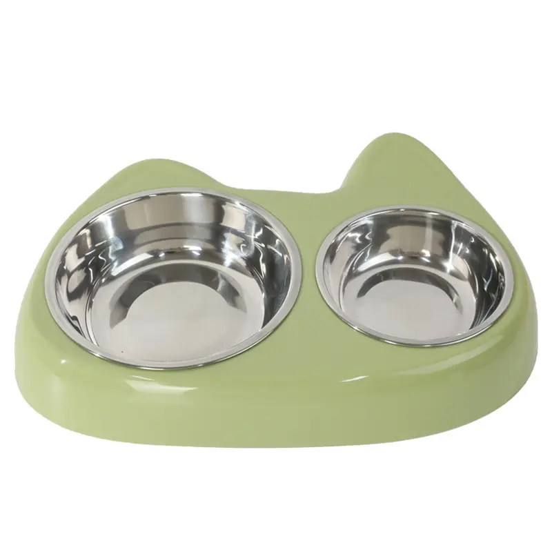 Stainless Steel Double Bowl - Grass Green