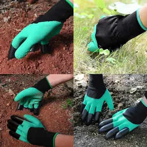 Garden Gloves with Claws, 4 Pairs Gardening Gloves for Men & Women, Outdoor Work Gloves, Reusable Gloves, Garden Yard Tools Gift