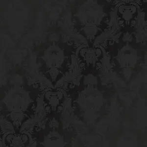 Tempaper & Co. Damsel Removable Peel and Stick Wallpaper, Black Velvet, 28 sq.