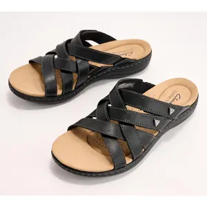 Clarks Collection Adjustable Leather Sandals -Laurieann Bali