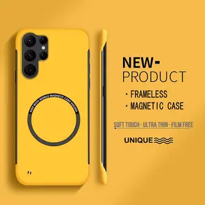 For Samsung Galaxy Ultra Thin Hard PC Magnetic Frameless Phone Case For Magsafe Samsung Galaxy S24 S23 S22 S21 S20 FE Plus Note20 Ultra Matte Cover