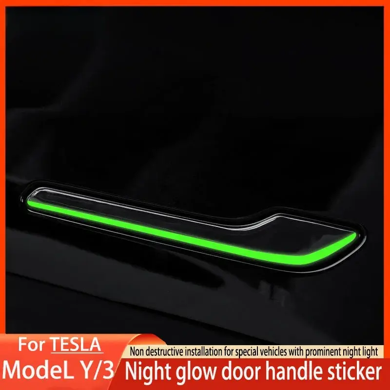 Car Door Handle Stickers Anti-Scratch Luminous for Tesla Model 3/Y Scratch-Resistant Car Stickers Universal car accessories