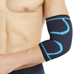 Sports elbow pads for men and women, extended length, sweat-wicking knitted nylon elbow pads, breathable and warm four-way stretch sports protective gear for basketball, Elbow Guard