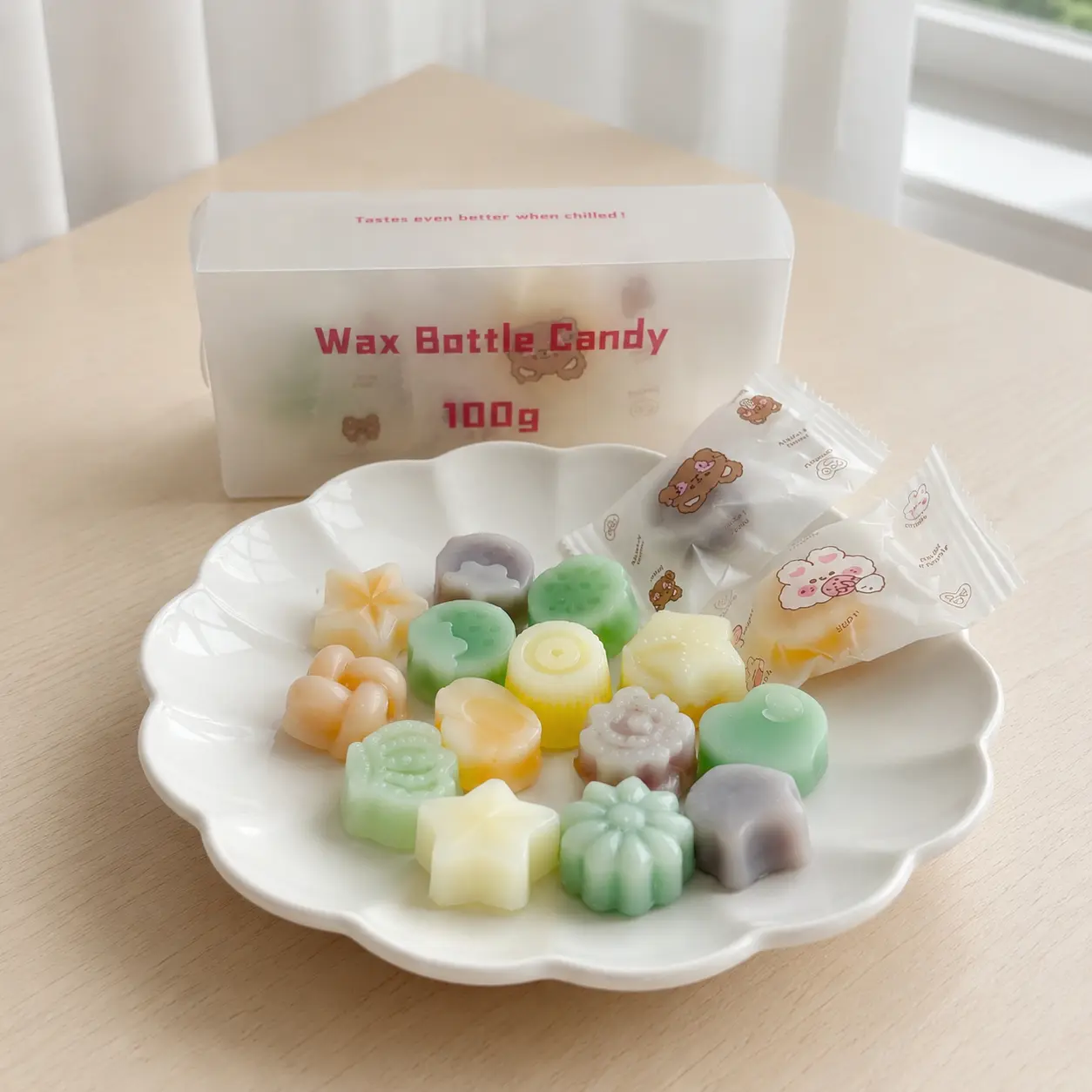 Sweet Syrup Candy Bottle Snacks, 3.5 oz Box, Wax Candy Shell with Fruit Filled Center, Unique Retro Treat, Candy Lover Gift Box