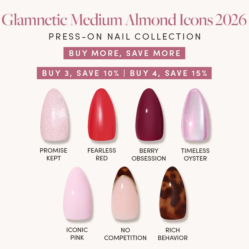 Glamnetic Medium Almond Icons 2026 Press-On Nail Collection Glamnetic Medium Almond Icons 2026 Press-On Nail Collection