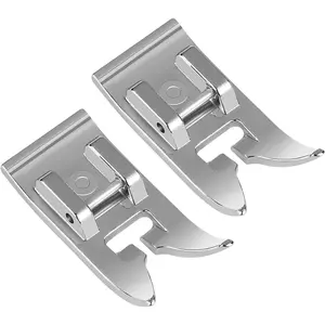 2 count Zig Zag, Straight Stitch Foot Snap On Foot Sewing Machine Presser Foot Will Fit Singer, Brother, Janome, Toyota, Etc Domestic Sewing Machines