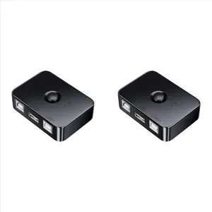 2X USB Printer Sharer Device 2 Ports USB2.0 Selector Printer Sharing Peripheral for Printer USB Splitter Sharing Printer