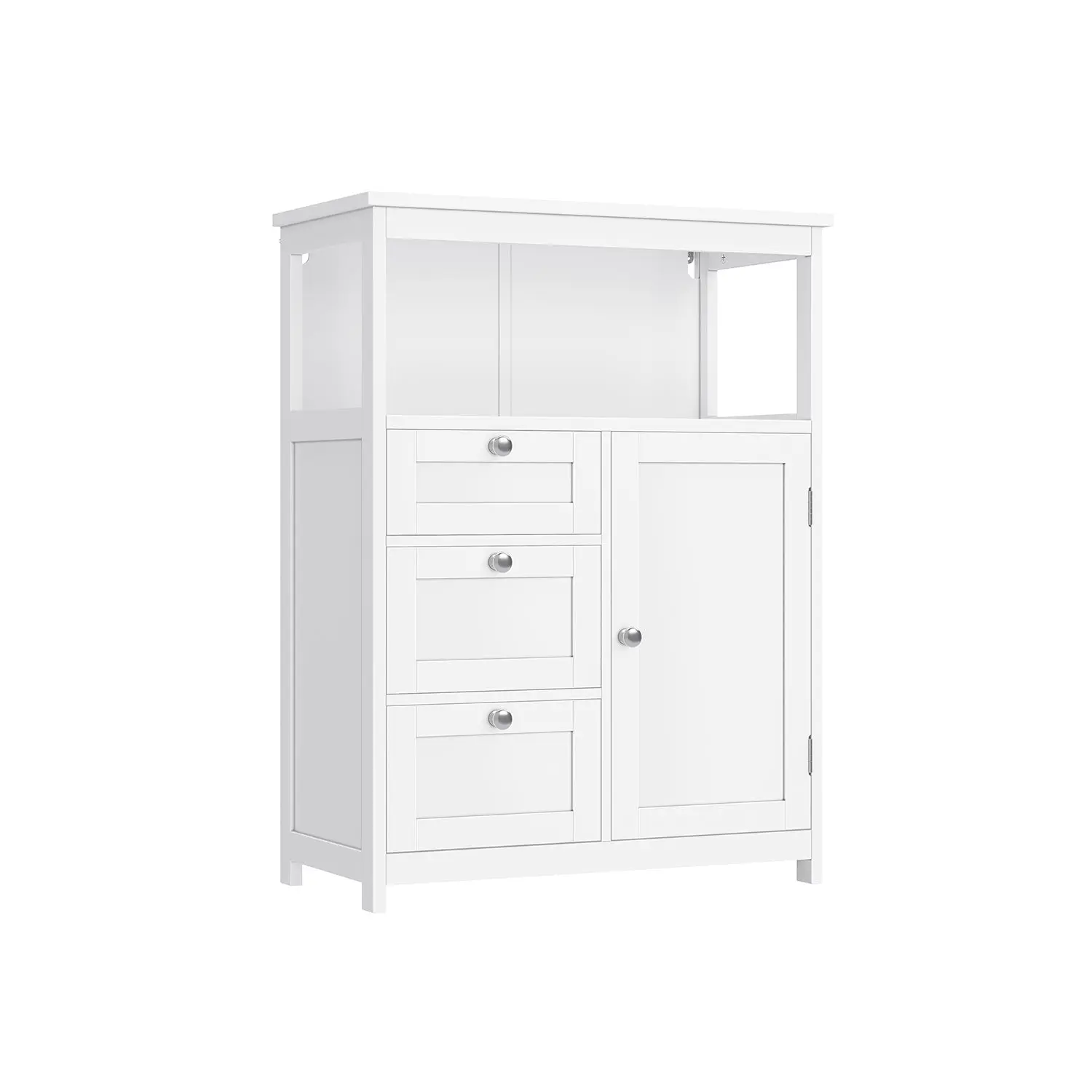 VASAGLE Bathroom Floor Storage Cabinet White