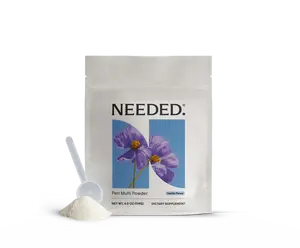 NEEDED. Perimenopause Multivitamin Powder - Vanilla - 30 Servings (1 Month Supply) - 4x More Nutrition - 22 Clinically Dosed Nutrients - Hormone Balance Mood Energy & Sleep - Pill-Free - Expertly-Formulated - Women Aging 40-55