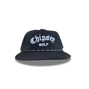 004. WATER REPELLENT 5-PANEL LOGO | Black (Pattern Rope)