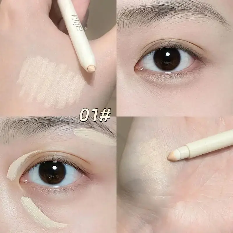 Fair Color Matte Brighten Concealer Pen Eyebag Dark Circles Concealing Stick Sponge Head Precision Concealer Pen With Sharpener