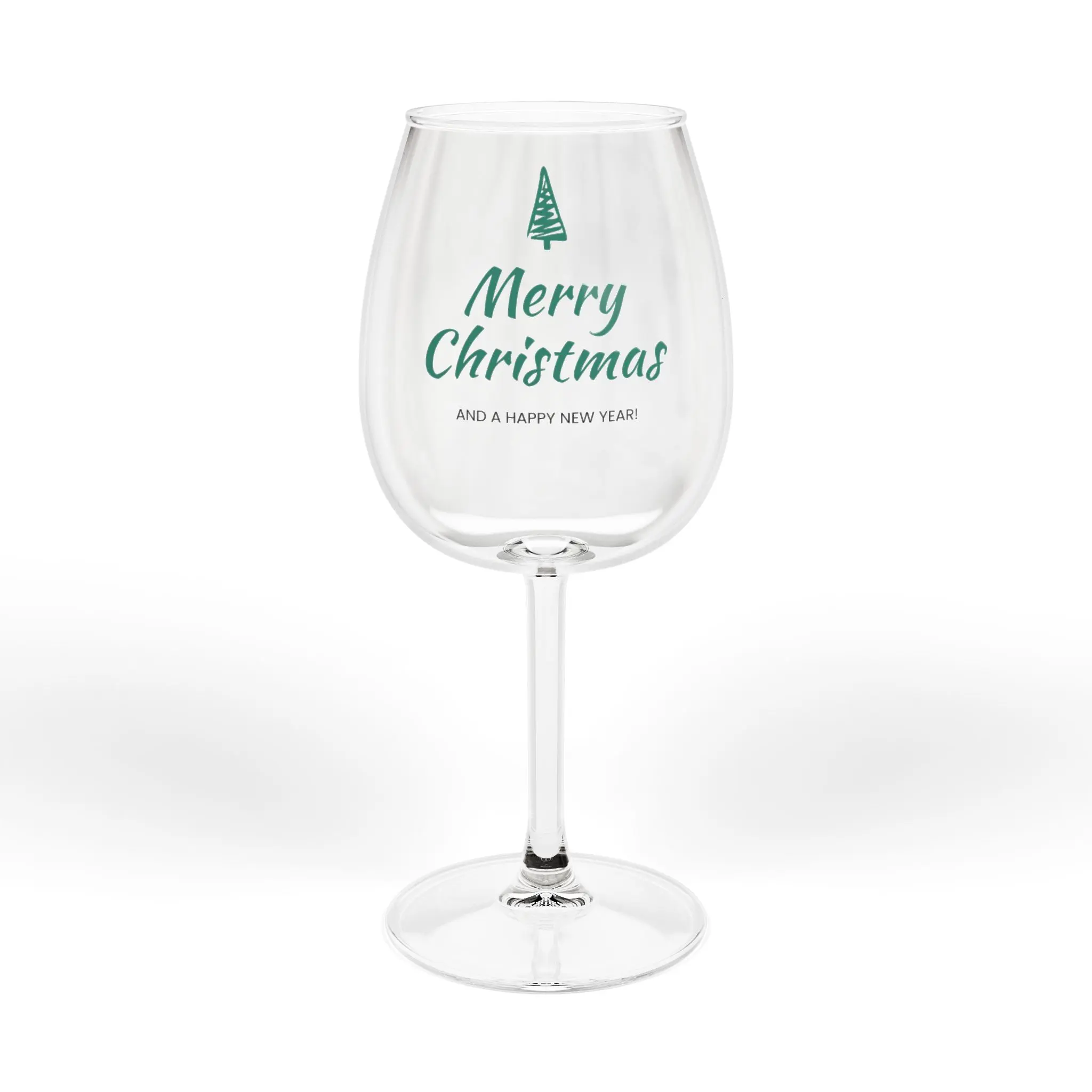 Merry Christmas Wine Glass - 12oz Holiday Gift