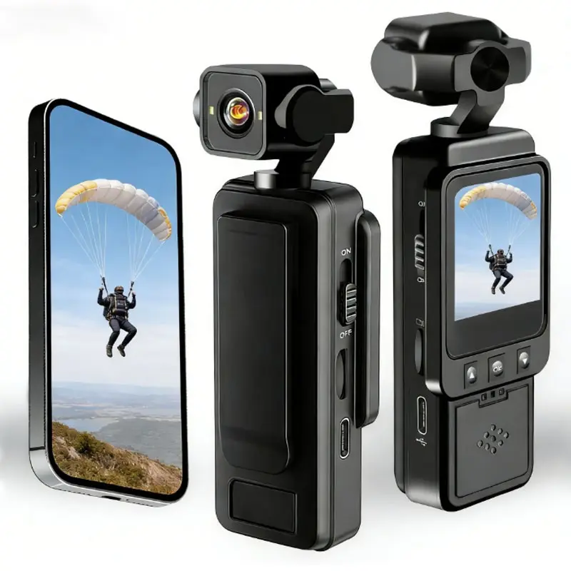 2026 Portable Vlog Camera with 1080P HD Resolution, 1.54 Inch Rotating Screen, WiFi Function, Night Vision, 6x Zoom for Outdoor and Travel, Video Camera Camcorder