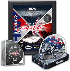 Washington Capitals Ultimate Fan Collectibles Bundle - Includes Team Impact 15" x 17" Frame, Mini Goalie Mask, and Official Game Puck
