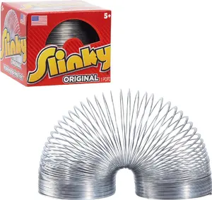 Original Metal Slinky Toy 2.75” – Classic Walking Spring, Fidget Toy for Kids & Adults, Stress Relief Desk Toy