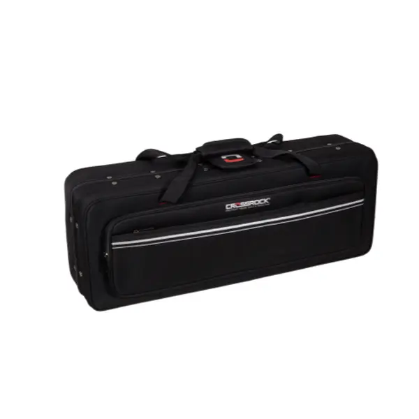 Crossrock Bb Tenor Saxophone Foam Case | Lightweight Gig Bag with Modern Fabric, Plush Interior & Storage Compartments