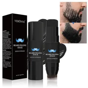 Men's Mustache Coloring Pen Set, Veronni Beard Filler Gel, Quick Coverage, Natural Look, Brush Head, Ideal for Daily Use, Events, Photoshoots