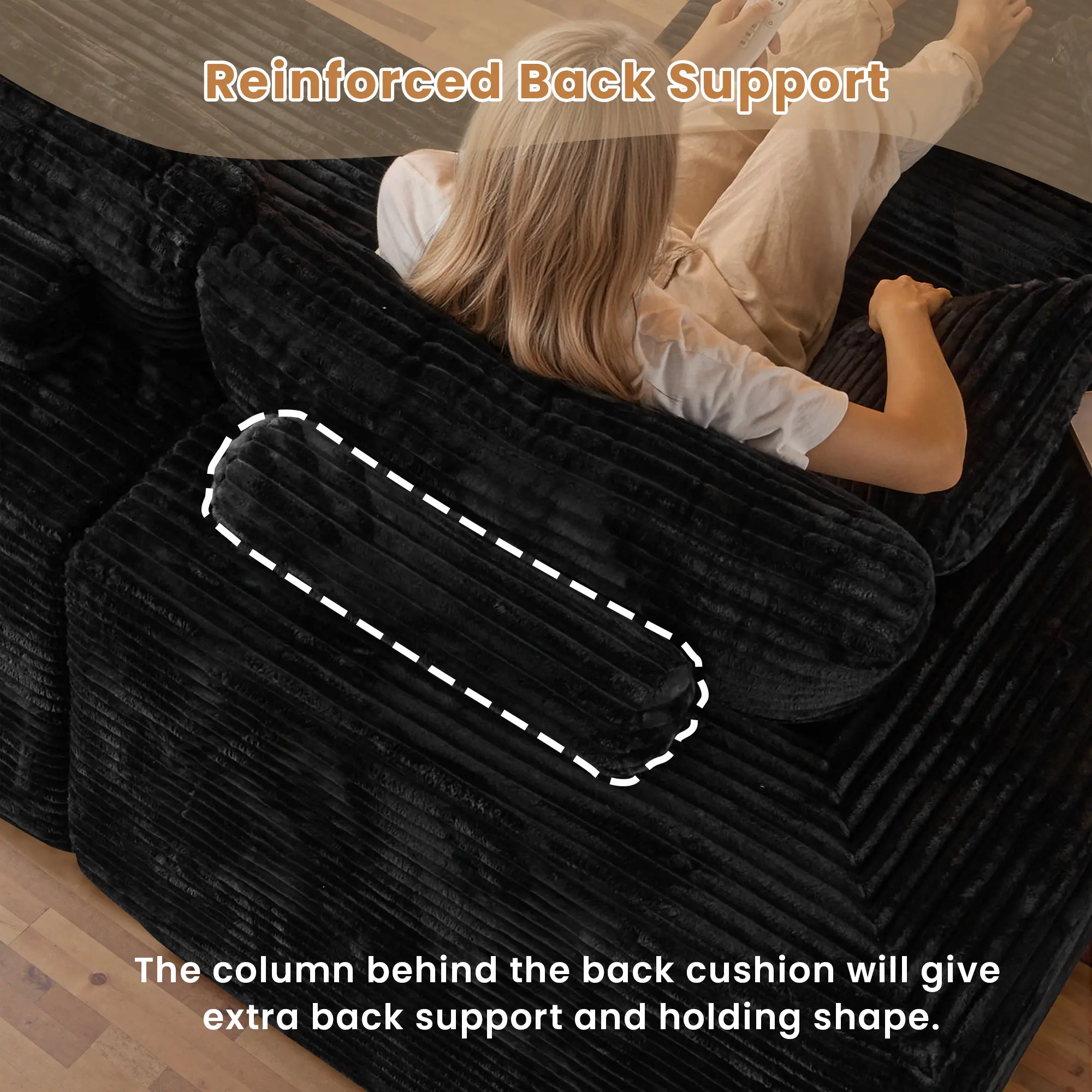 108" Boneless Couch Cloud Modular Sectional Sofa, Morden Couch With Removable Ottomans & Chaise, Plush Corduroy&Deep Seat Premium High-Density Foam Couches, No Assembly Needed for Living Room 108" Boneless Couch Cloud Modular Sectional Sofa, Morden Couch With Removable Ottomans & Chaise, Plush Corduroy&Deep Seat Premium High-Density Foam Couches, No Assembly Needed for Living Room